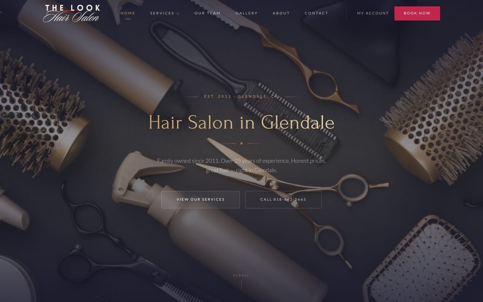 The Look Hair Salon website